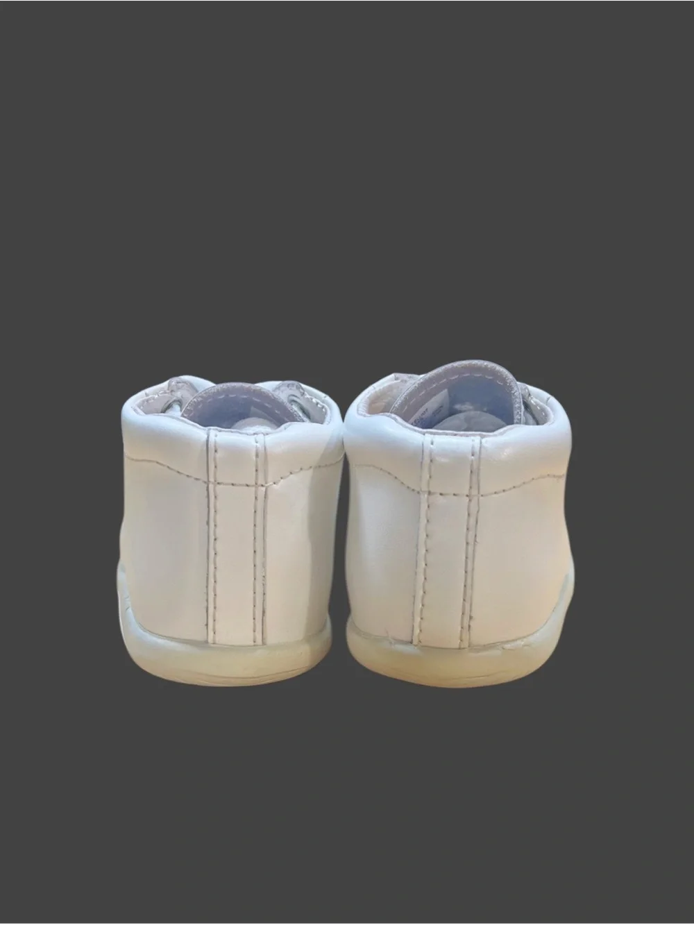 Stride Rite Eliot White Leather Infant Walkers Sz 4